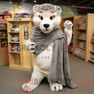 Grå Mountain Lion maskot...