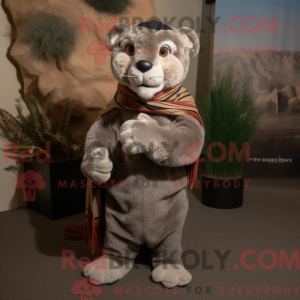 Gray Mountain Lion mascot...