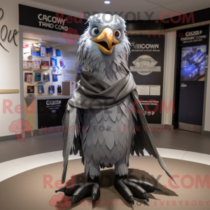 Silver Crow mascot costume...