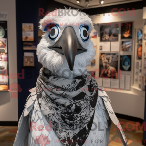Silver Crow mascot costume...