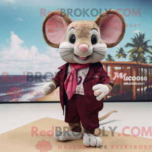 Maskotdraktfigura Maroon...
