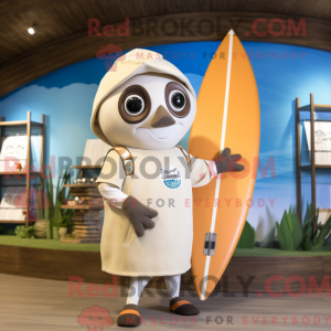 Cream Surfboard mascot...