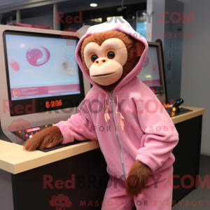 Pink Capuchin Monkey mascot...