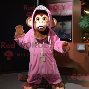 Pink Capuchin Monkey mascot...