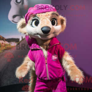 Magenta Meerkat mascot...