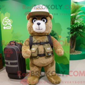 Oliven Alpaca maskot...