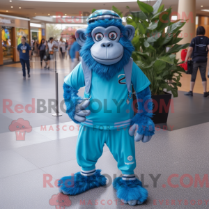 Blue Chimpanzee mascot...
