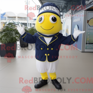 Navy Lemon mascot costume...