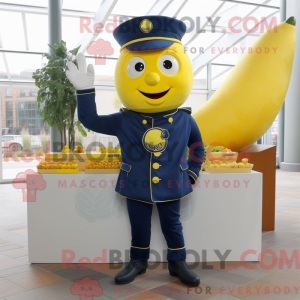 Navy Lemon mascot costume...