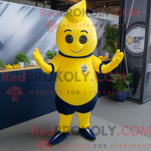 Navy Lemon mascot costume...