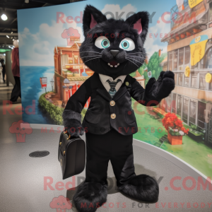 Black Cat mascot costume...