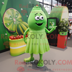 Limegrøn Zucchini maskot...