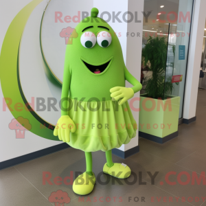 Limegrøn Zucchini maskot...
