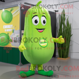 Lime Green Zucchini mascot...