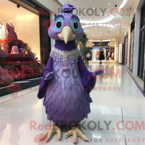 Lilla Quail maskot kostume...