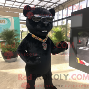 Black Jaguar mascot costume...