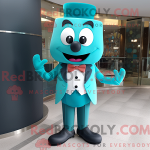 Turquoise Television mascot...