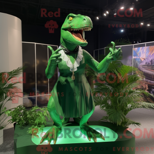 Green T Rex mascot costume...