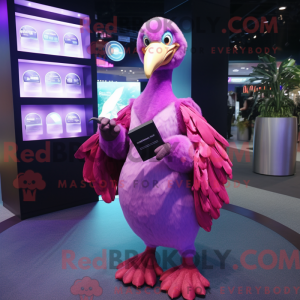 Magenta Dodo Bird mascot...