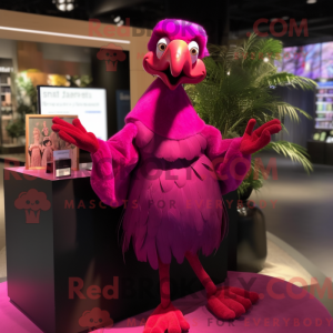 Magenta Dodo Bird mascot...