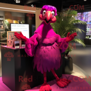 Magenta Dodo Bird maskot...