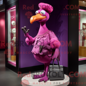 Magenta Dodo Bird maskot...