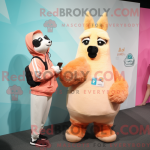 Peach Lama maskot kostume...