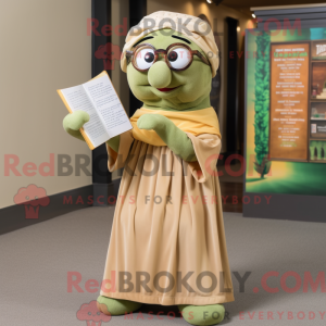 Tan Zucchini maskot kostume...