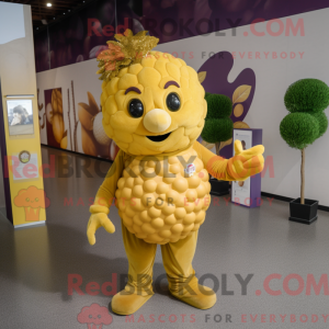 Gold Grape mascot costume...