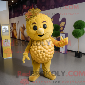 Gold Grape maskotdraktfigur...