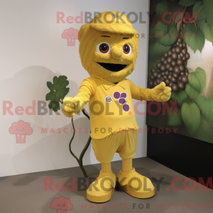 Gold Grape maskot kostume...