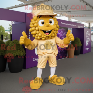Gold Grape maskot kostume...
