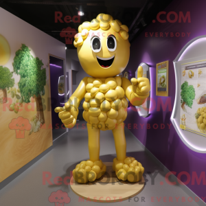 Gold Grape mascot costume...
