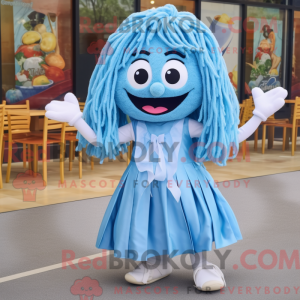 Sky Blue Spaghetti maskot...