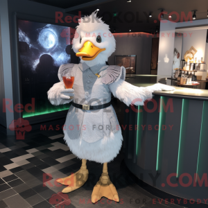 Silver Muscovy Duck mascot...