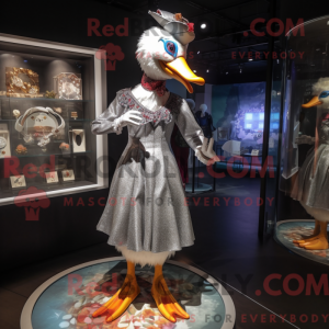 Silver Muscovy Duck mascot...