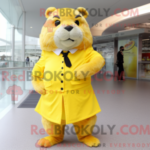 Lemon Yellow Beaver mascot...