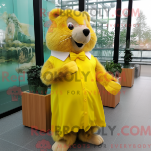 Citrongul Beaver maskot...