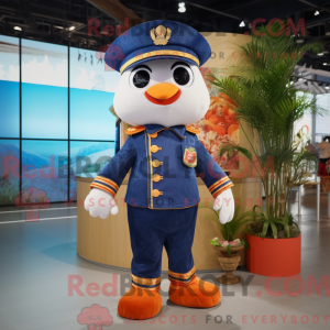 Navy Mandarin mascot...