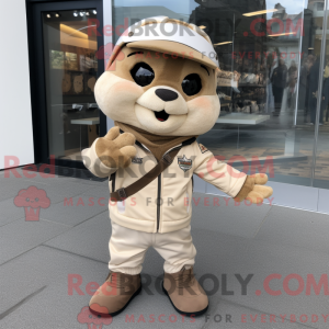 Beige Moussaka mascot...