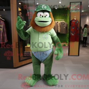 Green Orangutan mascot...