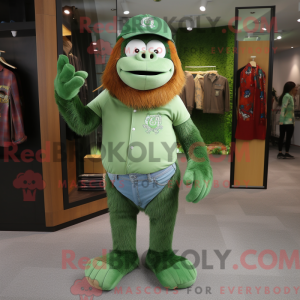 Grøn Orangutang maskot...