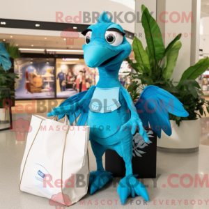 Cyan Dimorphodon mascot...