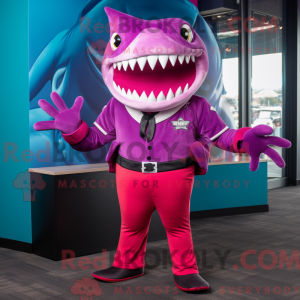 Magenta Megalodon maskot...