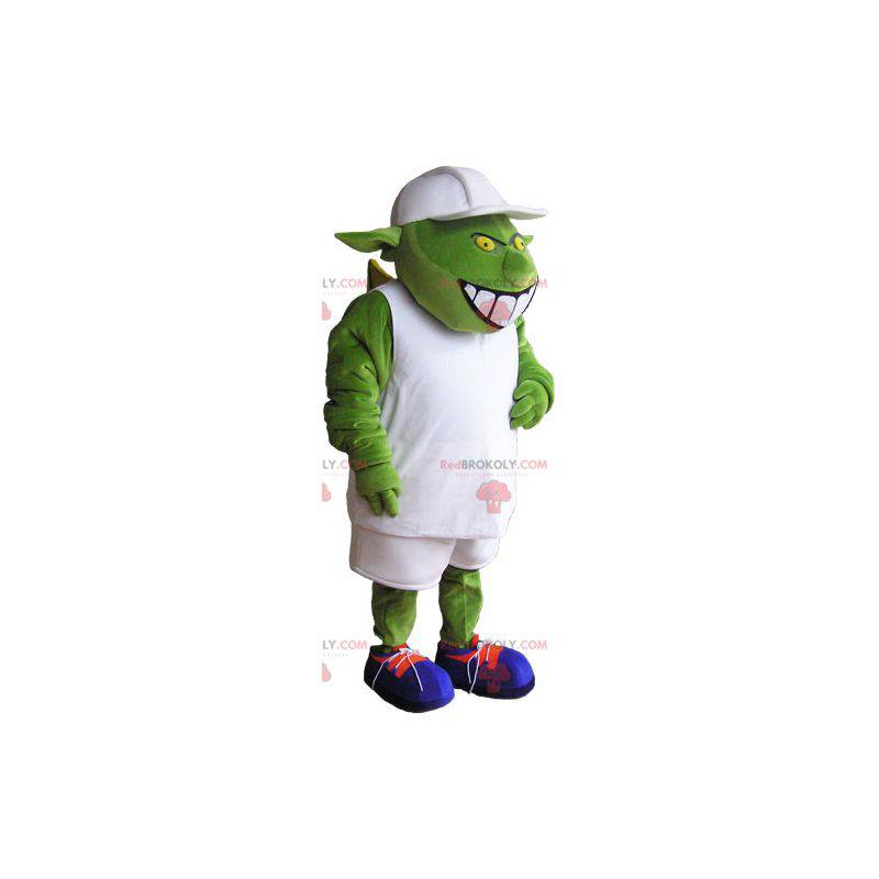 Grön främmande främmande maskot - Redbrokoly.com
