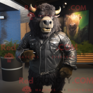 Black Buffalo maskot kostym...