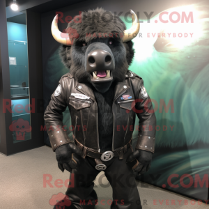 Black Buffalo maskot kostym...