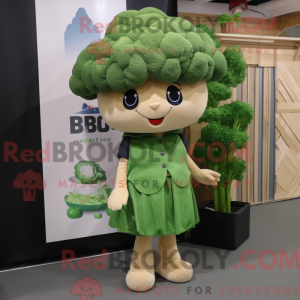 Tan Broccoli mascot costume...