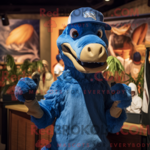 Blue Deinonychus mascot...