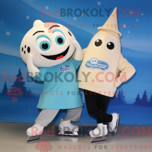 Crème paar schaatsen...